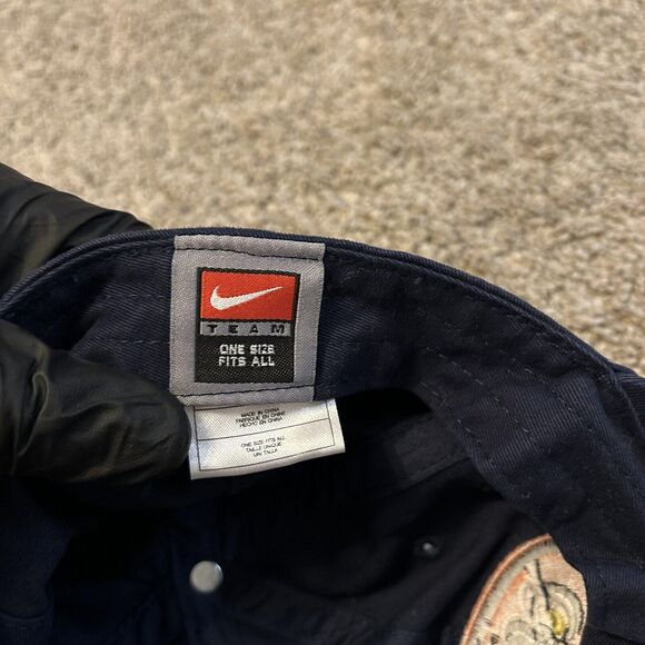 Vintage Nike Auburn Tigers Blue Logo Swoosh Cap Hat Strapback - Picture 6 of 6